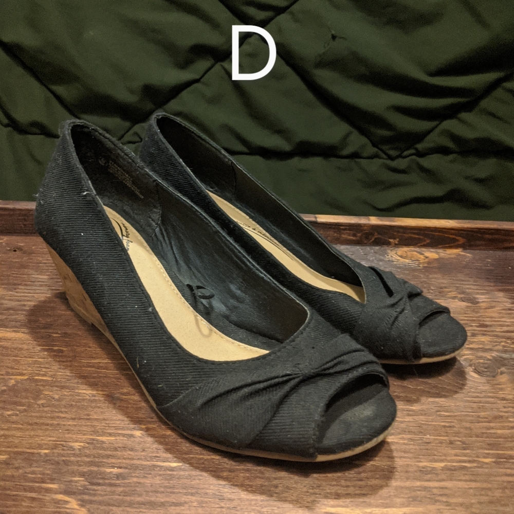 ✨George black wedge - Picture 1 of 2
